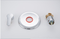 Ensemble de douche moderne en ABS chromé poli avec mitigeur à levier unique et robinet de douche à effet pluie en céramique – Très populaire