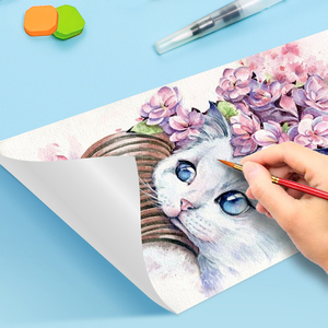 Giorgione Set de peinture <span class=keywords><strong>aquarelle</strong></span> professionnelle 12 couleurs avec poils en nylon gratuits et stylo pinceau en papier toile - Product Image 6