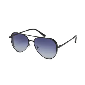 EUGENIA Brightly OEM lens high quality custom logo aviation trendy women metal sunglasses