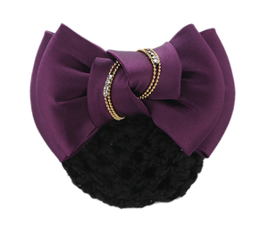 Mejor venta al por mayor nudo de lazo de pelo profesional <span class=keywords><strong>flor</strong></span> con clips de azafata de <span class=keywords><strong>la</strong></span> señora <span class=keywords><strong>del</strong></span> pelo neto enfermera neto - Product Image 5