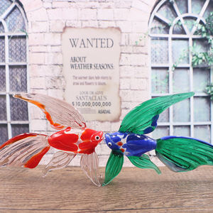 Tùy Chỉnh Thủ Công Mỹ Nghệ Thổi Đẹp Và Đầy Màu Sắc Thủy Tinh Cá Vàng Động Vật Bức Tượng Nhỏ Trang Trí Nội Thất - Product Image 2