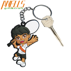 Cartoon PVC Soft Rubber Keychain Novel Souvenir Advertising Keyring for Promotional Carabiners Gift Keychain