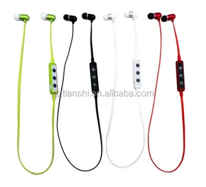 Lowest price of Noodle cable Blue tooth earphone with mic for phone,wholesale promotion noodle cable Bt earphone for android