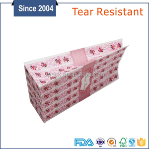 China precio de fábrica pink rose flower design bolsa de papel de regalo - Product Image 5