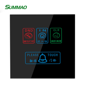 Dnd สวิตช์แผงสัมผัส,กระดิ่งประตูโรงแรมกระจกนิรภัยคริสตัลในห้องพัก - Product Image 2