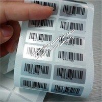 Etiquetas de Código de Barras de Vinilo de Poliéster Plateado Mate Permanente a Prueba de Agua Personalizadas, Etiqueta de Código de Barras VOID