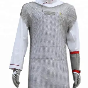 304 316 Kitchen Meat Cutting Stab vest Anti Stab Knife Proof Vest Stab proof Clothing Tunic Butcher Ring Mesh Chainmail Apron