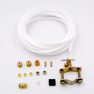 <span class=keywords><strong>Kit</strong></span> d'<span class=keywords><strong>installation</strong></span> pour machine à glaçons et humidificateur avec vanne à selle auto-perforante de 1/4 de pouce et 25 pieds, par Choice Hose and Tubing, tube poly - Product Image 1