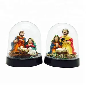 Custom resin snowglobes globe religious snow globes