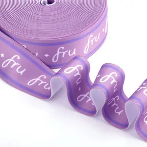 Benutzer definiertes Logo und Marken design Weiches elastisches Gurtband für Unterwäsche Jacquard-Gurtband