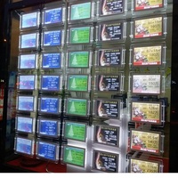 Kotak Lampu LED Haysign Dinding Persegi Panjang Kristal Akrilik Tebal 10mm Bersertifikasi CE RoHS Kecerahan Tinggi Ramah Lingkungan Asli