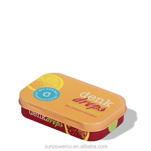 Caja de hojalata con bisagras rectangular/lata de caramelo de metal impresa personalizada/Mini caja de regalo - Product Image 1