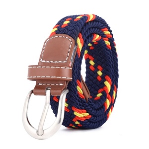 2501 moda çok renkli kadın elbise elastik kemer dokuma streç örgülü kemerler - Product Image 2