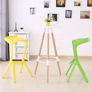 Factory Bar Furniture Modern Indoor Outdoor Stackable <strong>Black</strong> High Plastic Bar Stool <strong>Club</strong> Mini Polypropylene PP Plastic Bar <strong>Chair</strong>