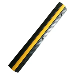 1000*150 * 30毫米批发巷道1通道黄色和黑色橡胶电缆保护器