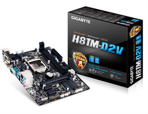 Gigabyte h81 intel atx origanl placa de escritorio, lga1150, ddr <span class=keywords><strong>3</strong></span>, lan, d-sub, ga-h81m-d2v - Product Image 1