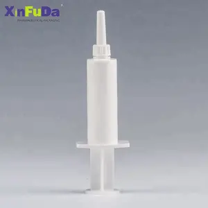 Bovine udder use 5ml white plastic container injection intramammary veterinary syringe for animal mastitis medicine