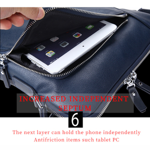 Genuine unique personalized men's leather shoulder bag - Product Image 5
