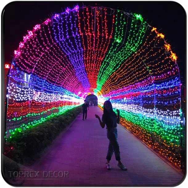 Time Tunnel Outdoor Intelligent Led Arch Motif Decoration Lights