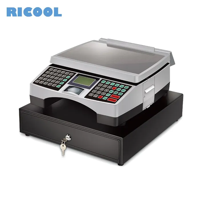Сверхмощный электронный кассовый POS аппарат весы с принтером