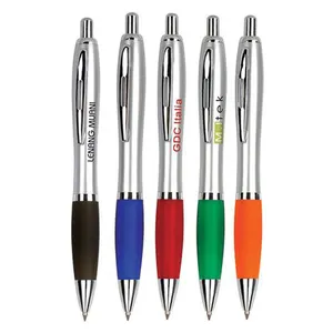 Plastic pen with crystal promotional logo custom printed ball point pen cheap