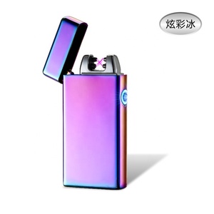 Elektronische Dubbele Boog Oplaadbare Winddichte Usb Plasma Aansteker Custom Metalen Roken Aansteker Usb Bruiloft Weg Te Nemen Geschenken - Product Image 1