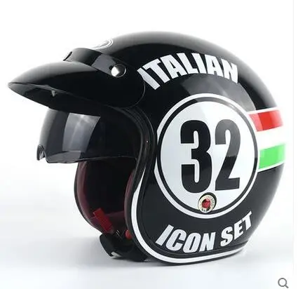 Helm motorrad dot genehmigt miniatur klassische motorrad helm offenes gesicht