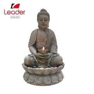 Statuette <span class=keywords><strong>de</strong></span> <span class=keywords><strong>bouddha</strong></span> en polyrésine, statue d'extérieur <span class=keywords><strong>de</strong></span> <span class=keywords><strong>bouddha</strong></span>, avec lumière LED, <span class=keywords><strong>fontaine</strong></span> d'eau, nouvelle collection 2019 - Product Image 1