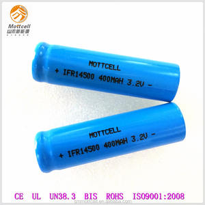 Lifepo4 batterie Großhändler IFR14500 <span class=keywords><strong>3</strong></span>,2 V 400 mAh taschenlampe batterien - Product Image 1
