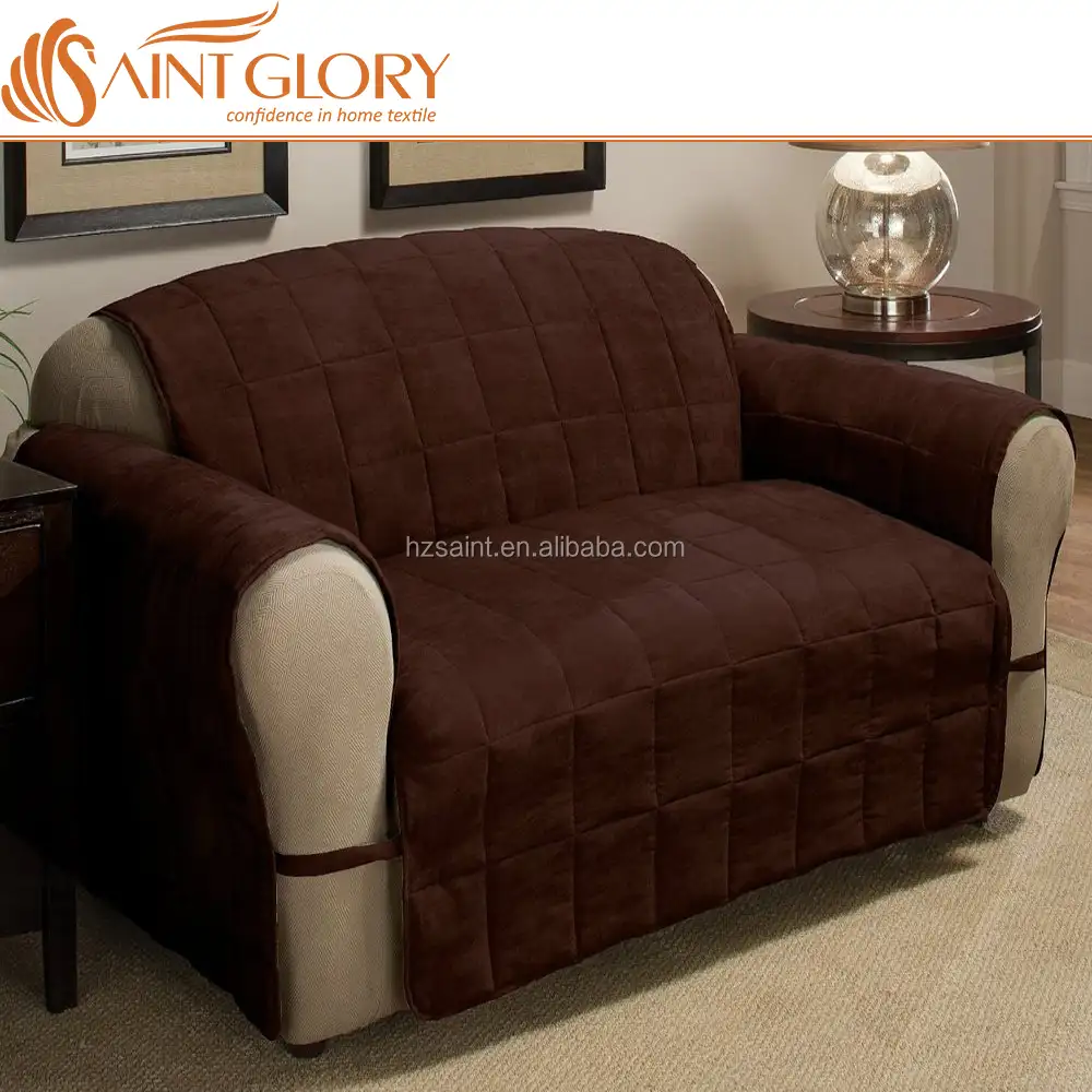 Grosir Sarung Sofa Slip On Elastis Ruang Tamu Coklat Murah Sarung Sofa Poliester 100%