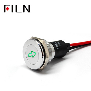 Hệ Thống Quản Lý Động Cơ Kim Loại 19Mm Được CE Phê Duyệt Cảnh Báo Pilot 12V Led Đèn Báo Màu Đỏ Với Biểu Tượng Dây - Product Image 4