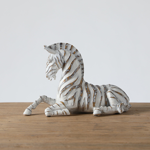 Sinh Thái Thân Thiện Ngựa Mộc Tượng Nhỏ Ngựa Vằn Động Vật Điêu Khắc Trang Trí Nội Thất - Product Image 2