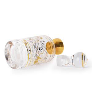 Flacone di Profumo Vuoto Decorativo di Lusso in Vetro da 280ml con Decorazioni in Oro Vero, Stile Vintage, Alta Qualità, Ricaricabile, per Oli Essenziali, Stile Dubai - Product Image 3