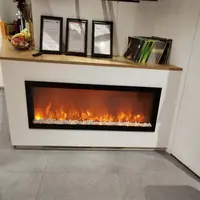 36 inch Wall Insert Electric Fireplace with Flat Tempered Glass Facial