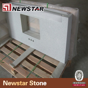 Newstar <strong>Menards</strong> Banjo Bath Cut-To-Size Stone Marble Granite <strong>Quartz</strong> Vanity Top <strong>Countertops</strong> Kitchen Bullnose Edge - Product Image 3