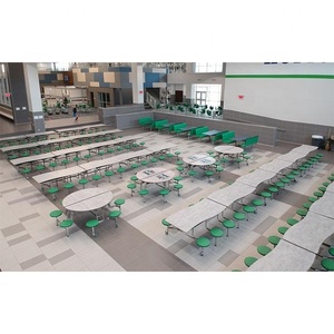 Mobile Stool <strong>Cafeteria</strong> <strong>Table</strong> With 8 Stools - Product Image 6
