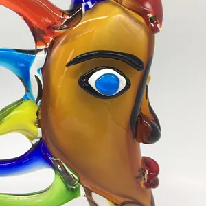 Abstracte Hoge Kwaliteit Multicolor Helder Glas Sculptuur