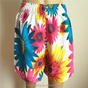 Verano 100% poliester playa pantalones para los hombres patrón de girasol playa shorts - Product Image 6