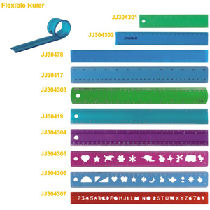 Biểu Tượng Tùy Chỉnh 6 Inch Quy Mô Rõ Ràng PVC Linh Hoạt Cai Trị Ưa Thích 15Cm-30Cm Có Thể Gập Lại Nhựa Cai Trị Trong Suốt Học Sinh Trường Màu Sắc Cai Trị - Product Image 1