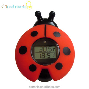Ladybug Bath and <b>Room</b> <b>Thermometer</b> with Time - Product Image 2