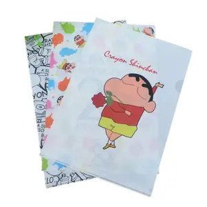 Cartoon animation student gift file folder fashion A4 PP L shape file holder