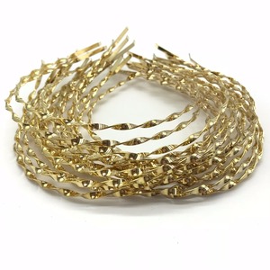 <strong>100</strong> Pcs/lot Good Quality 5mm Wave Metal <strong>Headband</strong> Women Twisty Screwy Hair Band DIY Hair Accessories Wholesale - Product Image 2