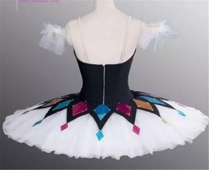 Kostum pertunjukan tari balet cantik, Gaun profesional ABT-064 panekuk Tutu