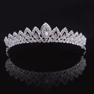 Gorgeous Silver Crystal Bridal Tiara Crown Bride Headbands Women Prom Hair Ornaments Wedding Hair Jewelry Accessories