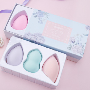Éponge de maquillage lavable Non toxique de haute qualité 3 pièces ensemble doux couleur <span class=keywords><strong>personnalisable</strong></span> mélangeur cosmétique outil de beauté multifonctionnel - Product Image 2