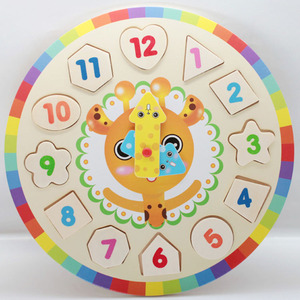 Apprentissage de <span class=keywords><strong>l</strong></span>'<span class=keywords><strong>heure</strong></span>, enseignement, jouet en bois, horloge pour enfants - Product Image 4