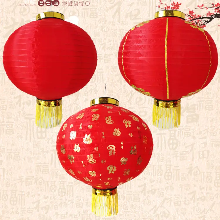 بيع بالجملة التقليدية الصينية في الهواء الطلق فانوس أحمر العام الجديد الديكور