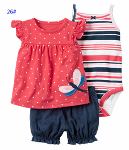 12.4 gros Bébé Fille Garçon ensembles de vêtements Nouveau-Né Bébé Vêtements 3-pièces Body Pantalon Ensemble - Product Image 2