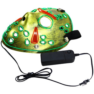 Costume <span class=keywords><strong>de</strong></span> <span class=keywords><strong>masque</strong></span> <span class=keywords><strong>de</strong></span> fête à LED d'Halloween <span class=keywords><strong>Masque</strong></span> en fil <span class=keywords><strong>de</strong></span> fer néon lumineux en PVC pour les fêtes <span class=keywords><strong>de</strong></span> cosplay et <span class=keywords><strong>de</strong></span> mascarade <span class=keywords><strong>de</strong></span> <span class=keywords><strong>Jason</strong></span> - Product Image 2