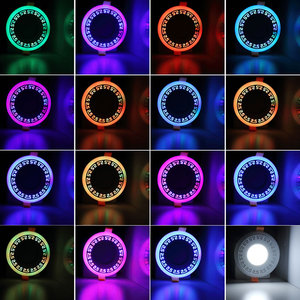 Bề mặt 3 W 6 W 12 W 18 W Vòng Kép Hai Màu LED Bảng Điều Chỉnh Downlight Ánh Sáng SMD Mát Trắng + màu xanh/Đỏ/Hồng Đèn Downlight AC100-265V - Product Image 1